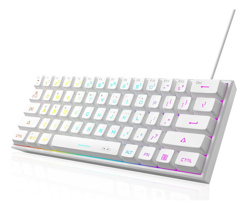 Mini Teclado Ts91 Retroiluminado Gaming Rgb 61 Teclas Gamer