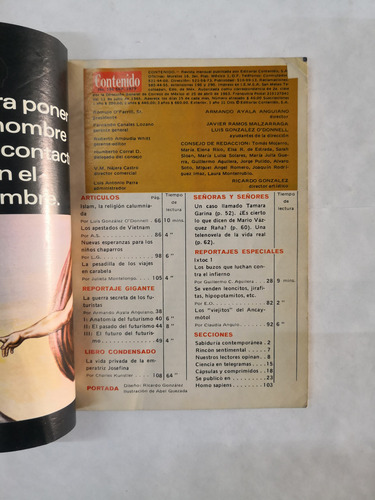 Revista Contenido Sep 1979, #196 Guerra Secreta Futuristas (Usado)