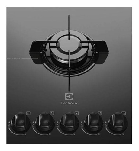 Anafe a gas Electrolux KE5GP negro 127V/220V
