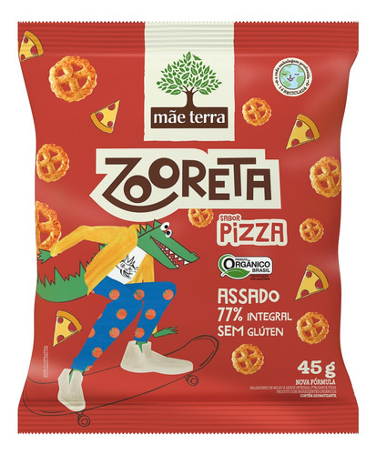 Salgadinho Mãe Terra Zooreta Pizza 45 G