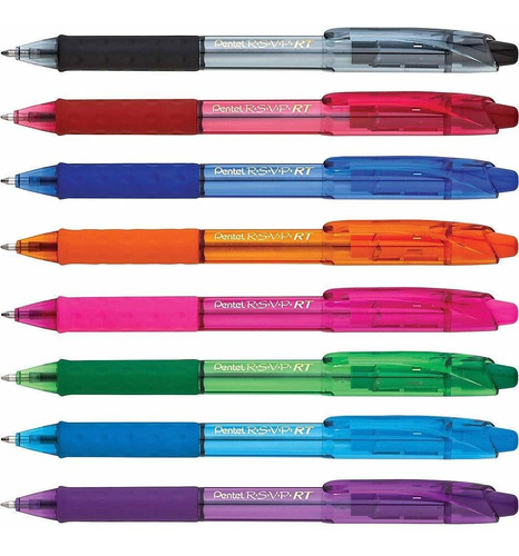 Pentel Rsvp Rt Colors Boligrafo Retractil Linea Media 8