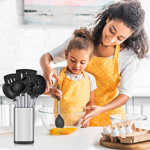 Set De Cocina Antiadherente 8 Piezas De Silicona Con Mango D