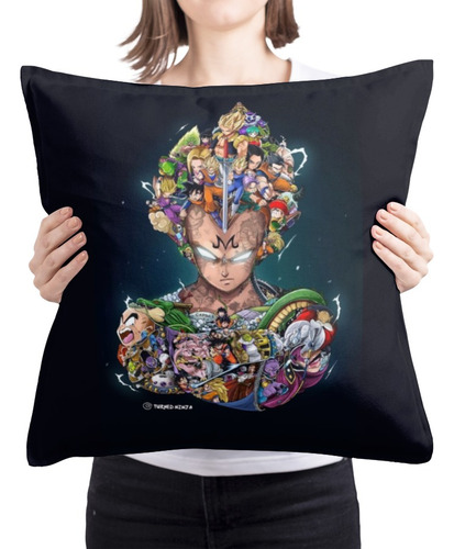 Cojin Almohada Vegeta Forma Personajes Anime Hogar 45x45cm  