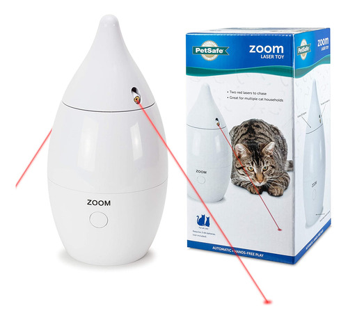 Láser Giratorio Automático Cat Toy Petsafe Zoom Con 2 Lásere