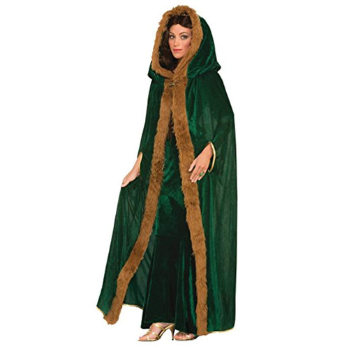 Capa Medieval Fantasía Mujer, Verde