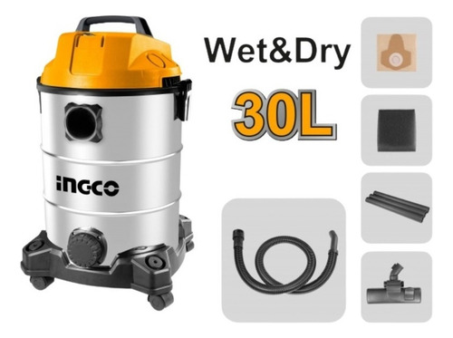 Aspiradora 30 L1300 Watts - Polvo/agua Ingco Vc13301 F0