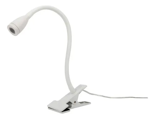 Lampara Mesa Con Pinza Clip Negra O Blanca - Calidad Unilux Estructura Blanco Blanco
