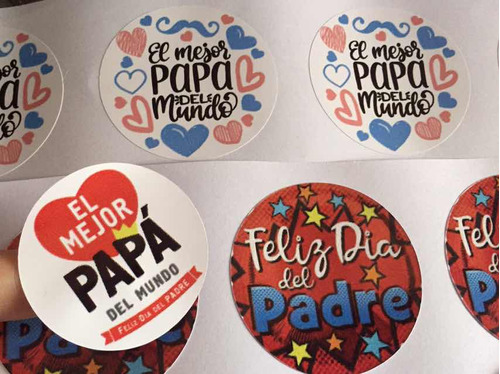 Calcomanías Día Del Padre Etiquetas Papa