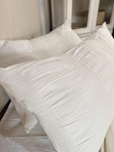 Pack X2 Funda De Almohada Elba 60x40cm Off White Elba