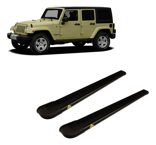 Estribo Plataforma Preto Jeep Wrangler 4 Portas