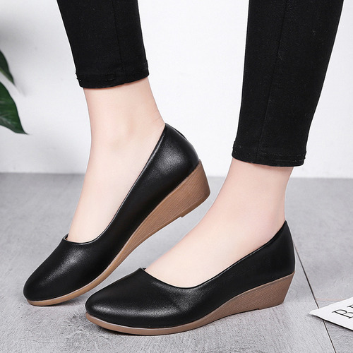 Zapatos De Mujer Punta Fina, Tacón Bajo Y Sólido, Elegantes