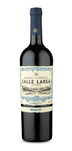 Vino Calle Larga Merlot 750ml Caja X 6 Unidades.