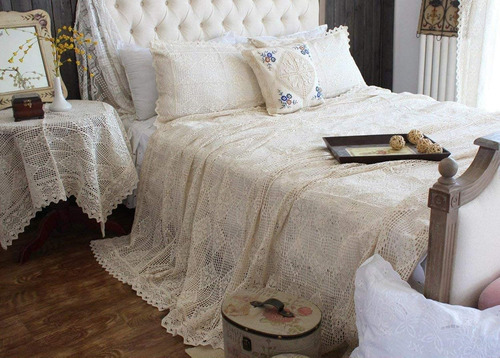 Abreeze Juego De Ropa De Cama De Algodón Vintage Colcha De G
