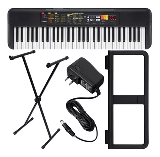 Kit Teclado Yamaha Psr-f52 61 Teclas Com Fonte E Suporte F52