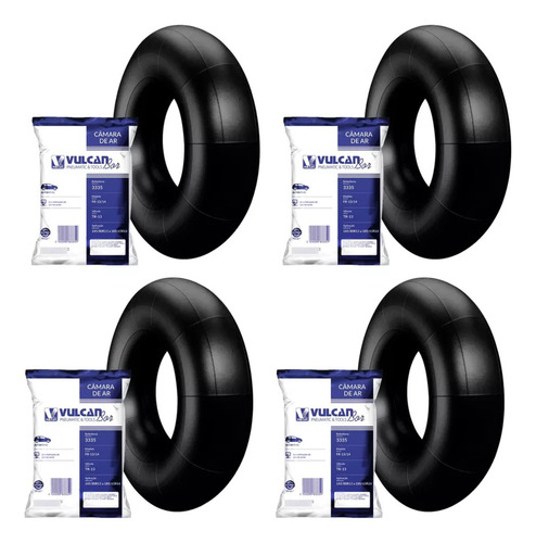 Kit Com 10 Câmaras Ar Vulcan Bor Carros Automóveis Aro 13 14