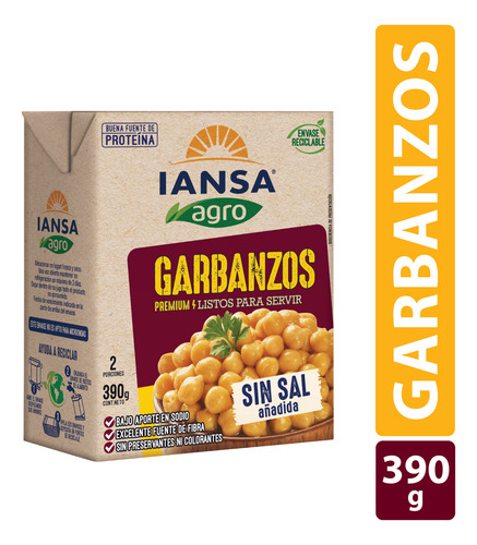 Garbanzos Listos Servir Iansa Agro 390g