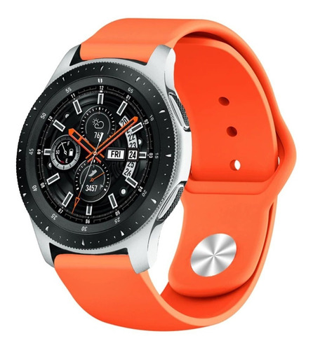 Extensible Deportivo Liso De Lujo Para Galaxy Watch 46 Mm Naranja