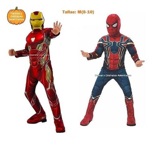 Disfraz Hombre Araña Iron Spider Musculo Niños