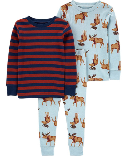 Simple Joys By Carter's Conjunto De Pijama Unisex De 3 Piez.