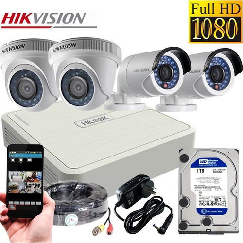 Kit 4 Camaras + Dvr + Disco +cables + Fuentes Autoinstalable