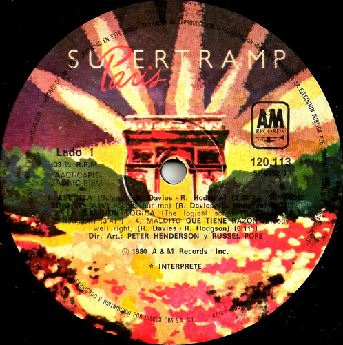 Supertramp - Paris - Vinilo Argentino Estándar (Usado)