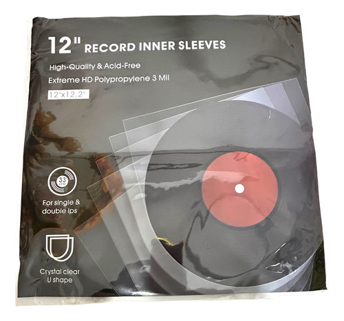 Pack 50 Fundas Discos De Vinilo Interna 12 U