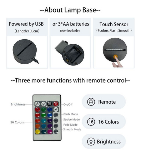 Hh3d Lámpara De Avión Led Sensor Táctil Luz De Noche Para Ni