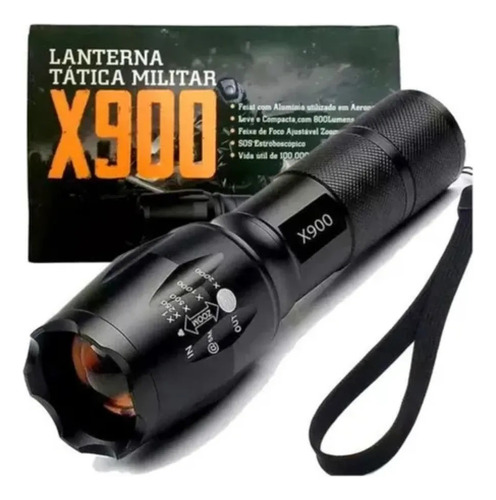 Lanterna Tática Profissional Luz Led Alta Luminosidade X900