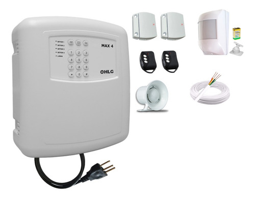 Kit Central Alarme Max4 Completo Configurado 2m1ivp Sem Fio