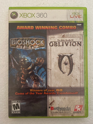 Juego Xbox 360 Original Bioshock Y Oblivion Elder Scrolls 4 (Usado)