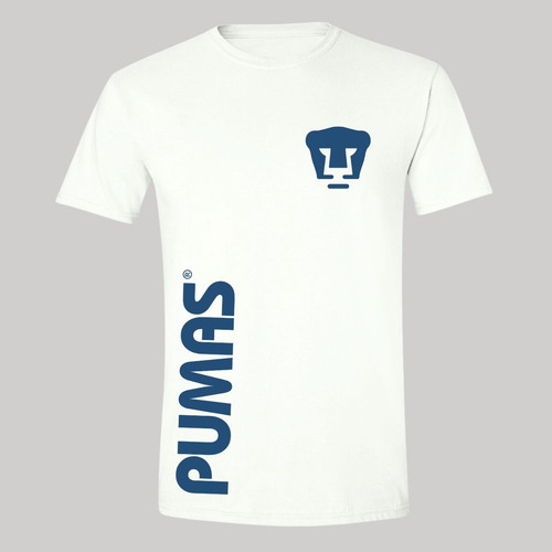 Playera Deportiva Hombre Pumas Unam Retro Azul Vinil