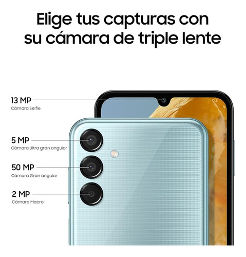 Teléfono celular Samsung Galaxy M15 5g, 6000 mah, triple cámara de hasta 50 mp, 128 gb, gris - Excelente (Reacondicionado)