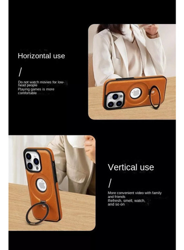 X Funda De Piel Auténtica For iPhone 15 Pro, Modelo