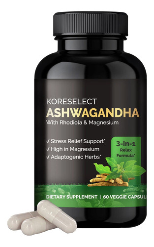 Koreselect Ashwagandha Cpsulas Con Magnesio Y Rodiola Rosea