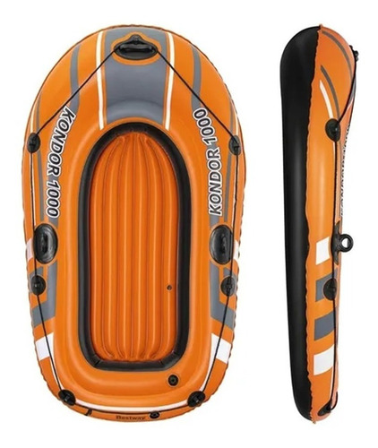 Imagen 3 de 10 de Bote Balsa Inflable Niños Pileta 61099 155x97cm Bestway