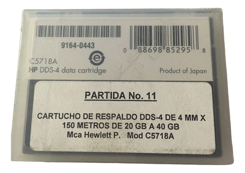 Digital Data Storage Dds 4, Cartucho De Datos Digital Dds-4 , Sony Dgd150p, Hp C5718a E Imation Dds-150 , Se Factura