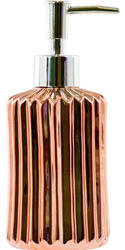 Porta Sabonete Liquido Cerâmica Rose Gold 360ml Rio De Ouro