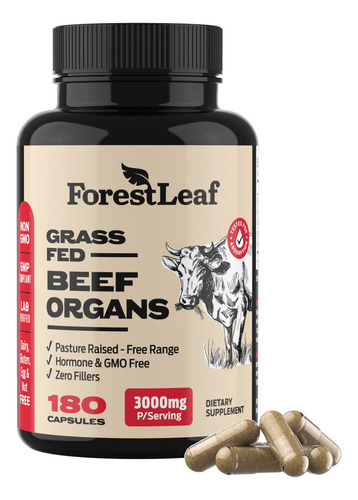Suplemento Forestleaf Beef Organ 180 Cápsulas