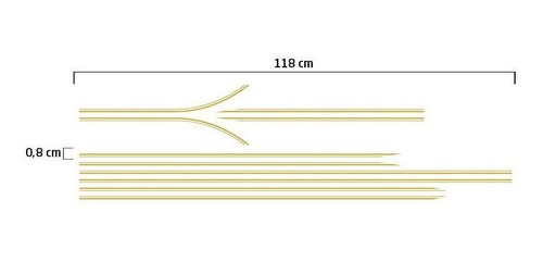 Imagem 4 de 4 de Faixa Blazer Executive 2001/2002 Adesivo Lateral Dourado
