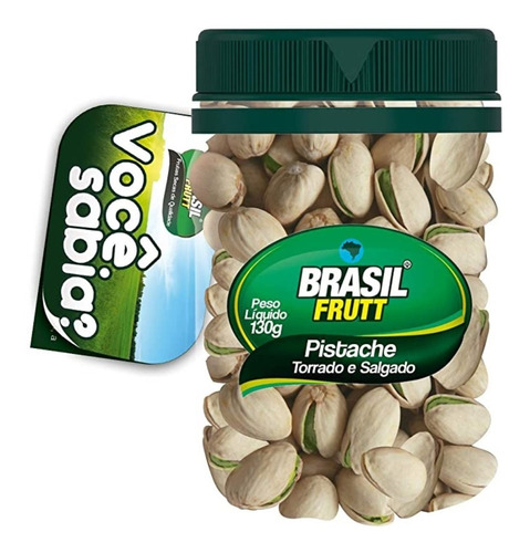 Pistache Torrado Salgado Saudável Pote 130g Brasil Frutt