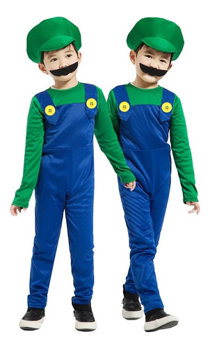 Disfraz Luigi Para Niño Halloween Cumpleaños Navidad