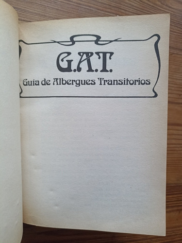 G. A. T. Guía De Albergues Transitorios - 1986 (Usado)