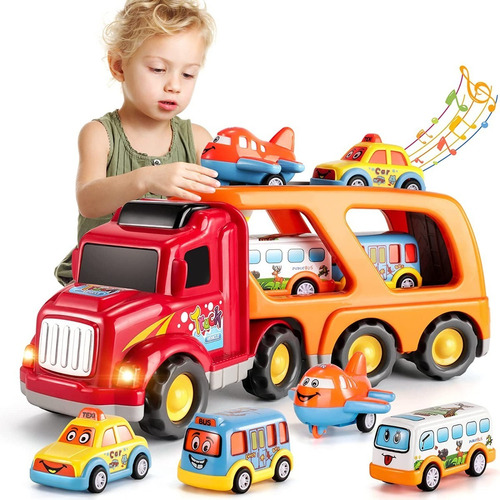 Temi Toddler Carrier Truck Transport Vehicles Toys -5 In 1 T