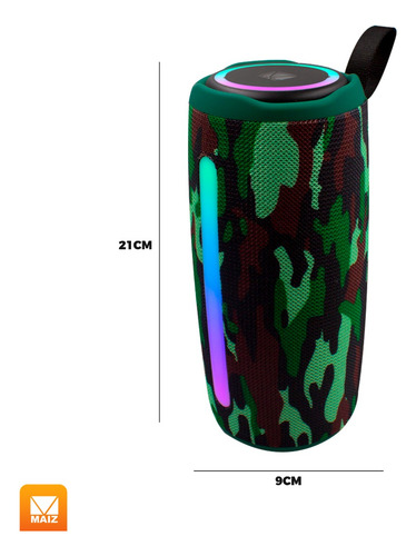 Bocina Bluetooth Altavoz Portatil Recargable Luces Led Usb