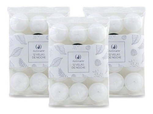 Velas De Noche Iluminarte 25 Pack X 12 Unidades