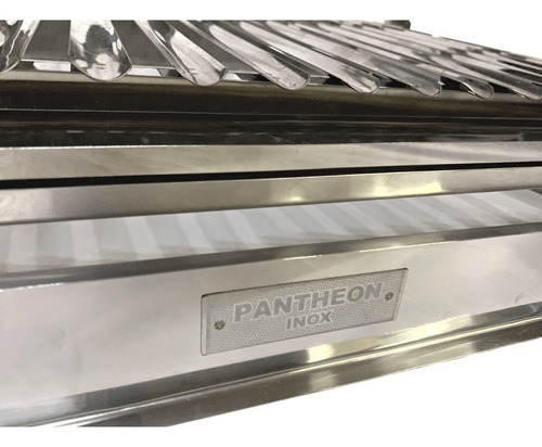 Suporte Grelhas Espetos Em Inox Churrasqueira 60cm + Grelha
