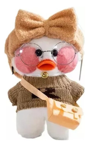 Peluche Pato Tik Tok Lalafanfan 30 Cm Incluye Ropa-accesorio