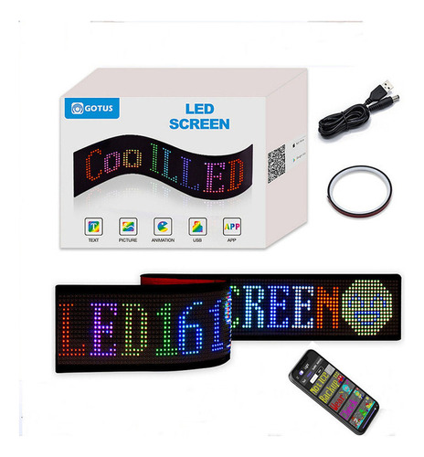 Letrero Led Luminoso Programable Para Dj, 12 Cm X 68 Cm