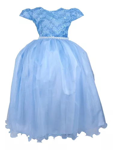 Vestido Princesa Cinderela Frozen Longo Festa Aniversário