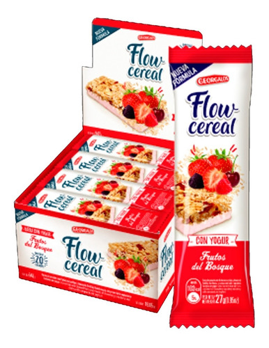 Barra Cereal Flow Frutos Del Bosque Con Yogur 27g Caja X20